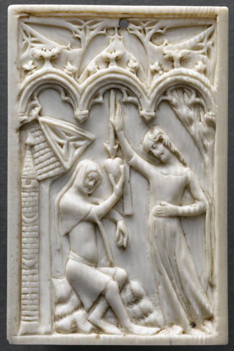 Writing tablet, 1 register, 3 arches across (tablettes à écrire; frise d'arcatures; plaquette) (Front)