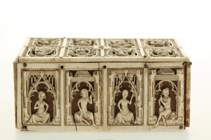 Openwork casket with arches (coffret ajouré; frise d'arcatures) (Body, back)