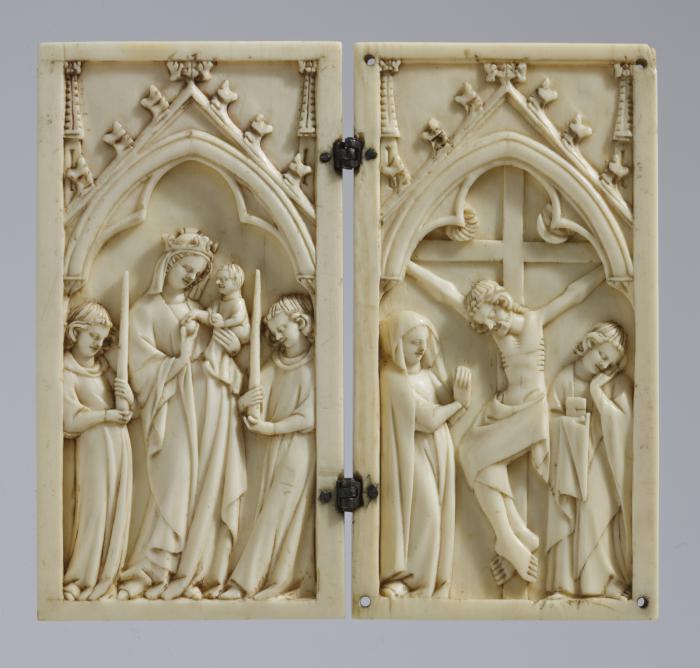 Diptych, 1 register, 1 arch across (plaquette) (Front)