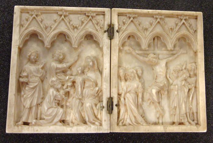 Diptych, 1 register, 3 arches across (plaquettes; frise d'arcatures) (Front)