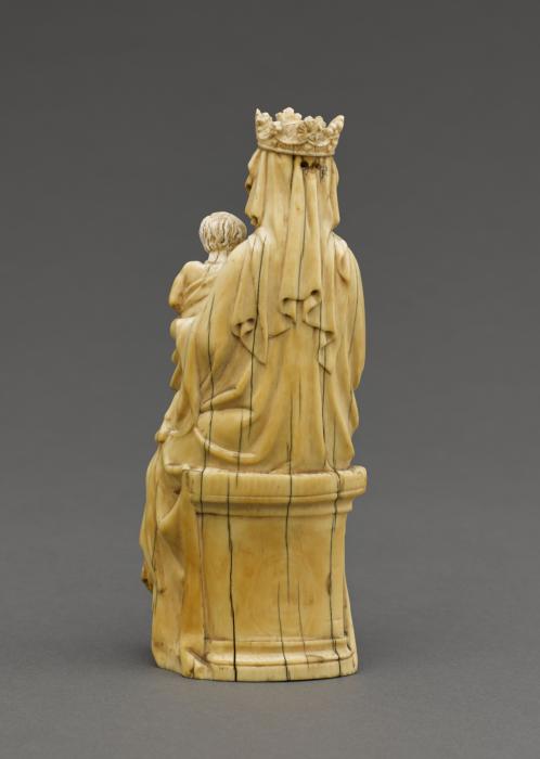 Statuette; known as 'Vierge à l'Enfant au chardonneret' (Back)