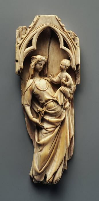 Gabled centre panel (fragment of a triptych, polyptych or tabernacle) (Front)
