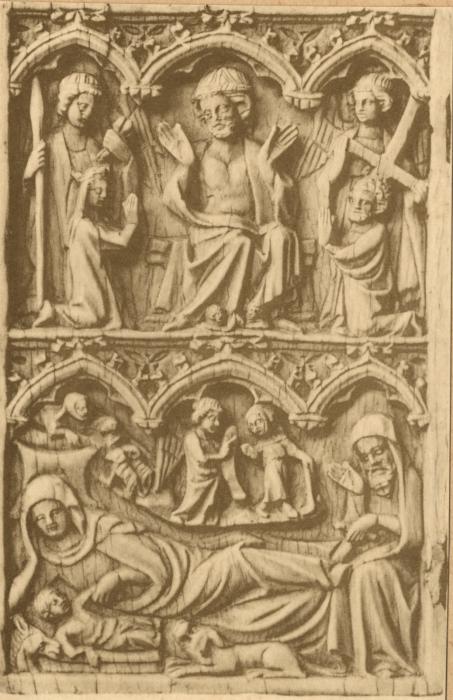 Diptych, 2 registers, 3 arches across (frise d'arcatures) (Front)