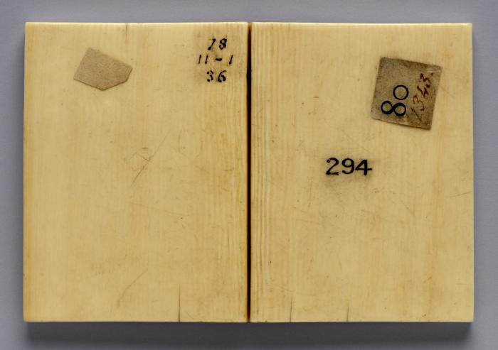 Diptych, 1 register, 3 arches across (plaquettes; frise d'arcatures) (Back)