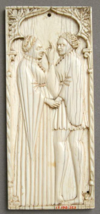 Panel (part of a casket), 1 register, 1 ogee arch across (plaquette; coffret) (Front)