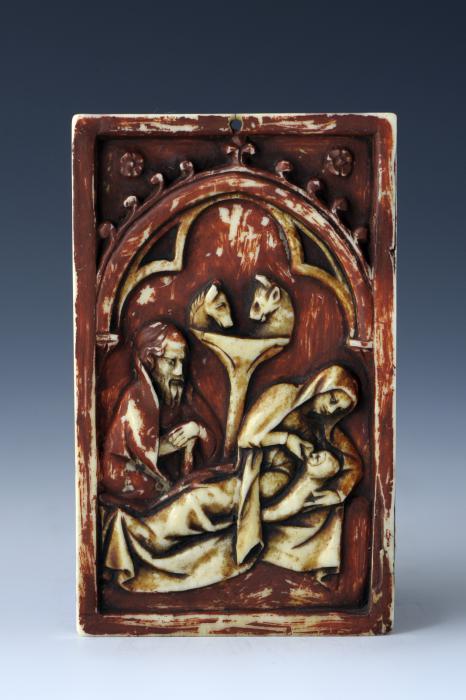 Panel, 1 register, 1 arch across (plaquette) (Front)