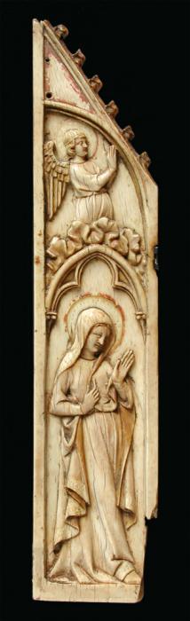 Wing, left (fragment of a polyptych), 1 register (tabernacle) (Front)