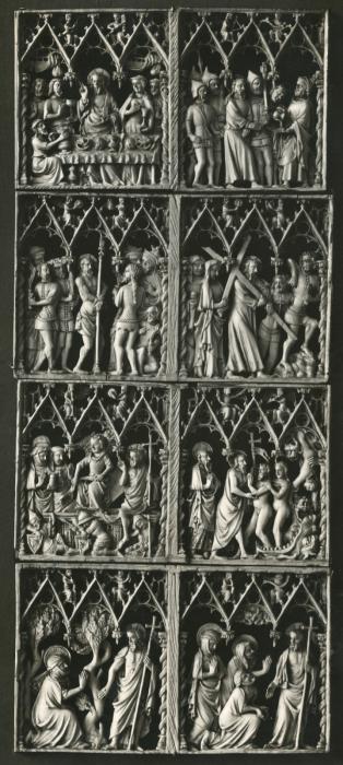Openwork panels, 4 registers, 3 arches across (plaques ajourées; frise d'arcatures) (Front)
