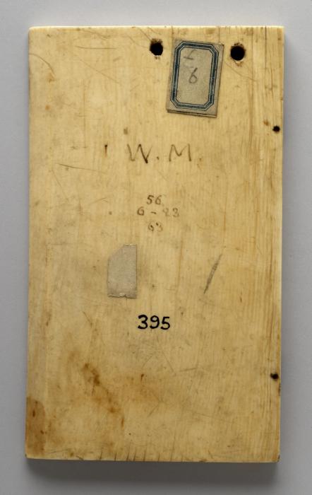 Wing, right (fragment of a diptych), 1 register, 1 arch across (plaquette; colonnettes) (Back)