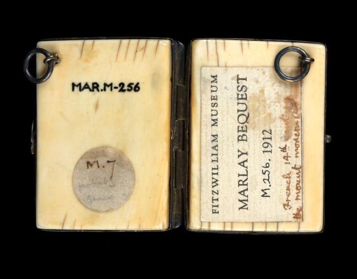 Diptych, 1 register, 1 arch across (plaquette) (Back)