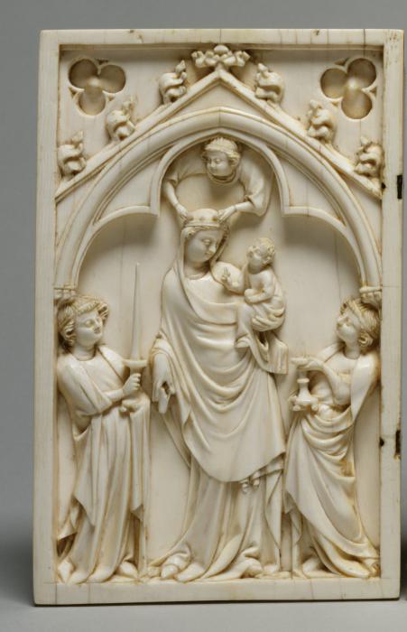 Diptych, 1 register, 1 arch across (plaquettes) (Front)