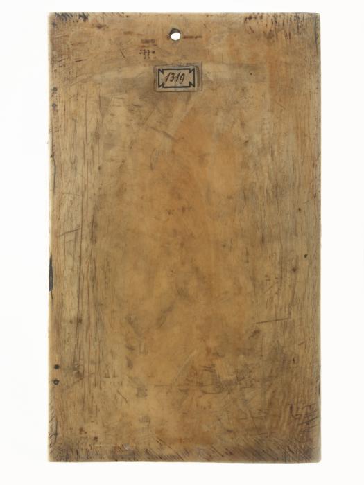 Panel (possibly fragment of a diptych) 1 register, 1 arch across (plaquette; colonnettes) (Back)