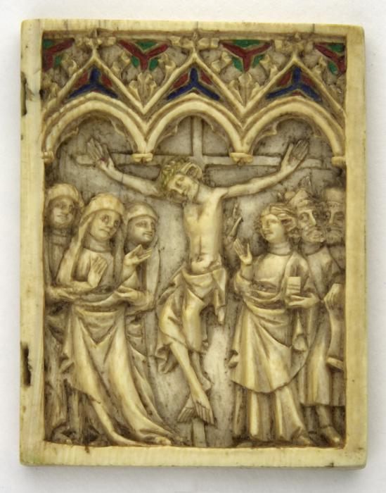 Wing, right (fragment of a diptych), 1 register, 3 arches across (frise d'arcatures; plaquette) (Front)