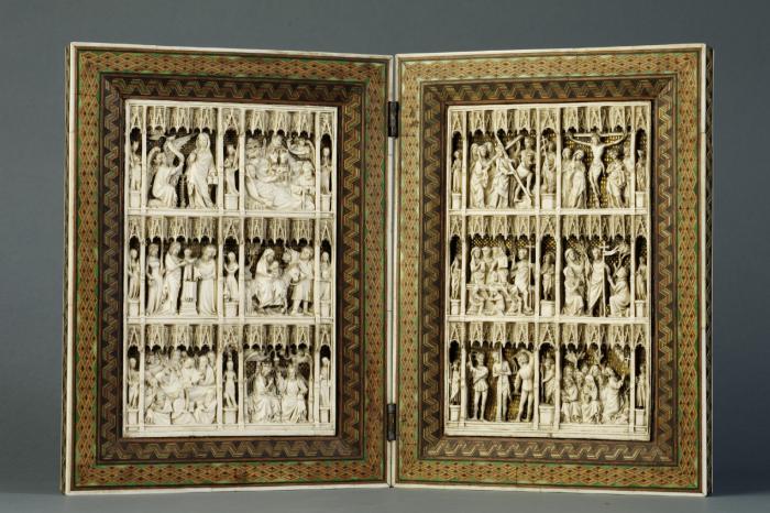 Openwork diptych, 3 registers (plaques ajourée) (Front)