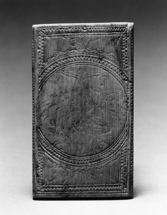 Wing, left (fragment of a diptych), 2 registers, 3 arches across (frise d'arcatures) (Back)