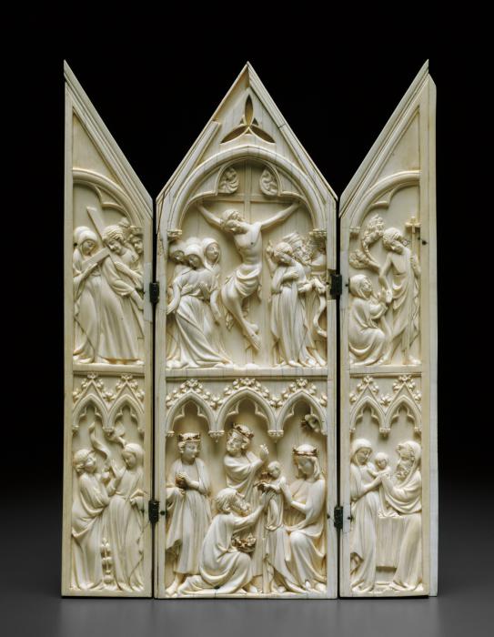 Gabled triptych, 2 registers (frise d'arcatures) (Front)