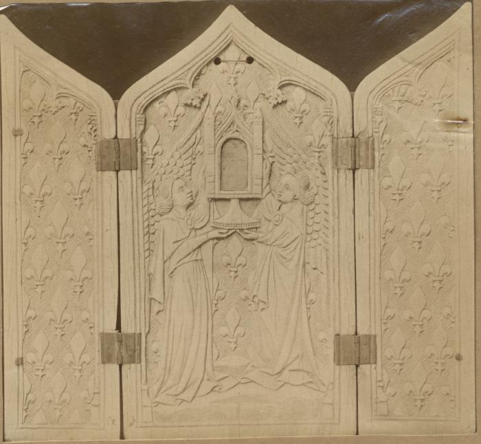 Ogee-arched triptych, 1 register (Front)