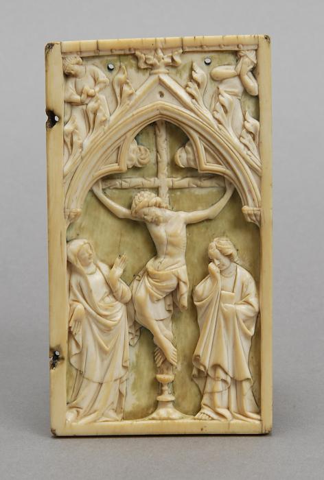 Wing, right (fragment of a diptych), 1 register, 1 arch across (plaquette) (Front)