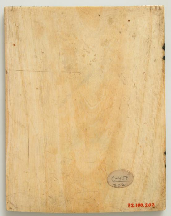 Wing, right (fragment of a diptych), 2 registers, 3 arches across (frise d'arcatures) (Back)