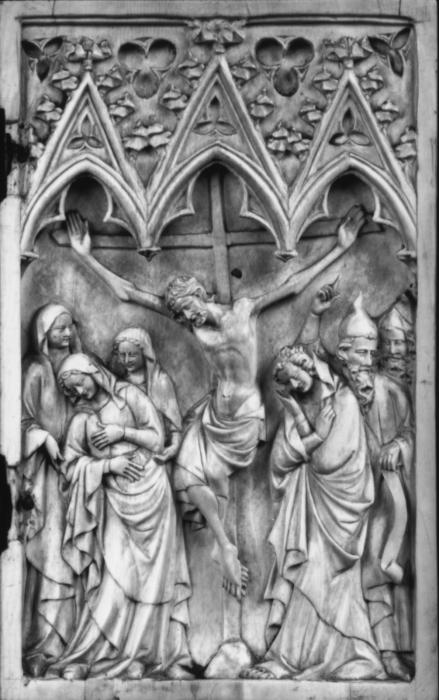 Diptych, 1 register, 3 arches across (plaquettes; frise d'arcatures) (Wing, right)