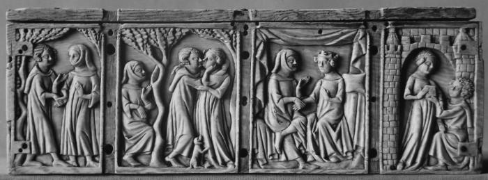 Casket, with quatrefoils (coffret; quatre-feuilles) (Back)