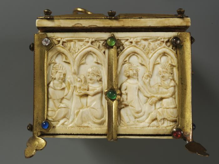 Casket (coffret; frise d'arcatures) (End, left)