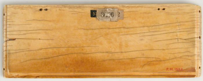 Panel (fragment of a casket), 1 register (coffret) (Back)