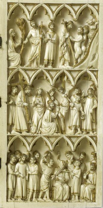 Diptych, 3 registers, 4 arches across (frise d'arcatures) (Wing, right)