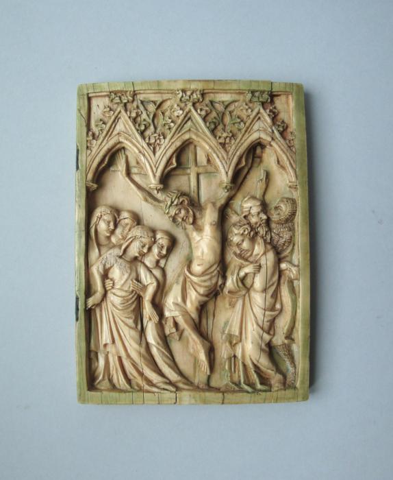 Wing, right (fragment of a diptych), 1 register, 3 arches across (frise d'arcatures; plaquette) (Front)