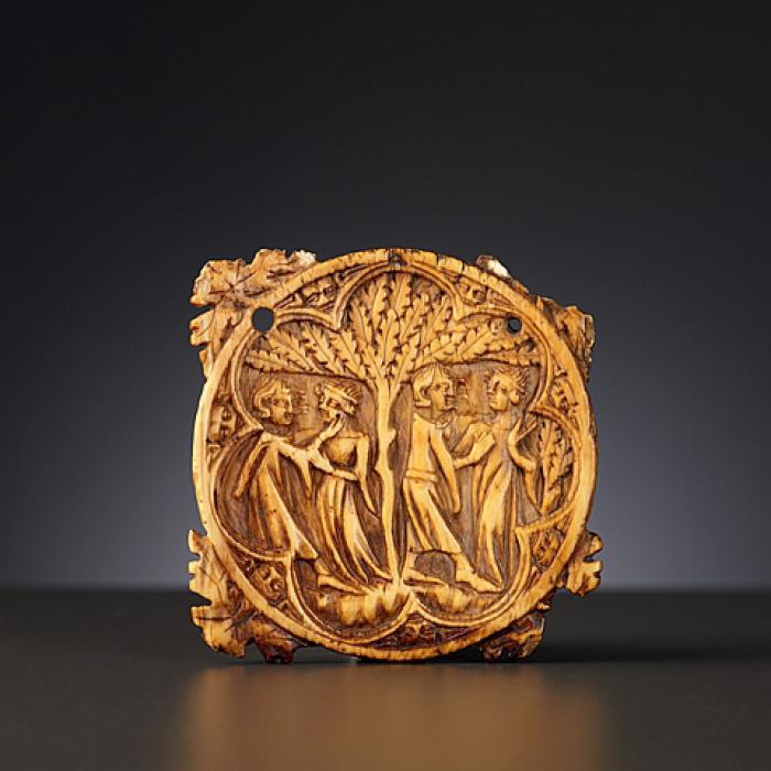 Mirror case, frame of 7 lobes (valve de miroir) (Front)