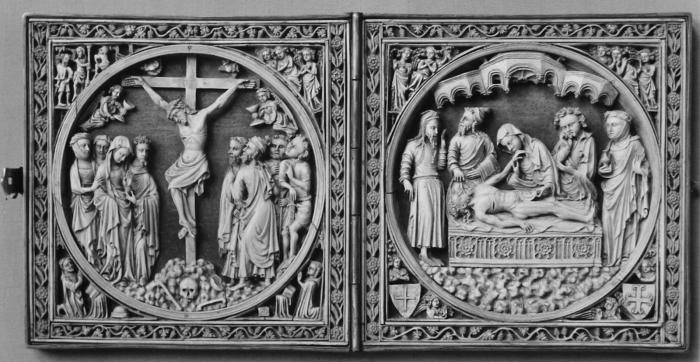 Openwork diptych with roundels (plaques ajourées) (Front)