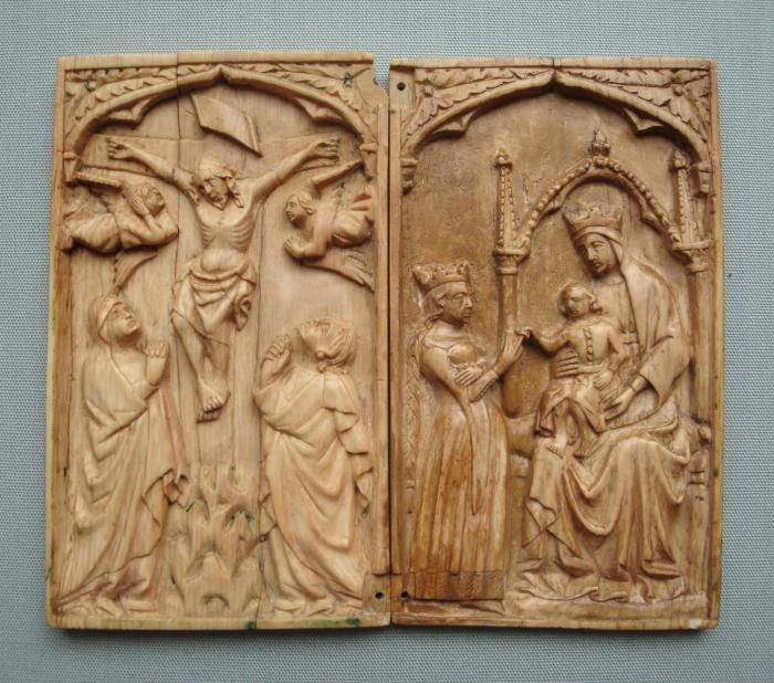 Diptych, 1 register, 1 arch across (plaquette) (Front)