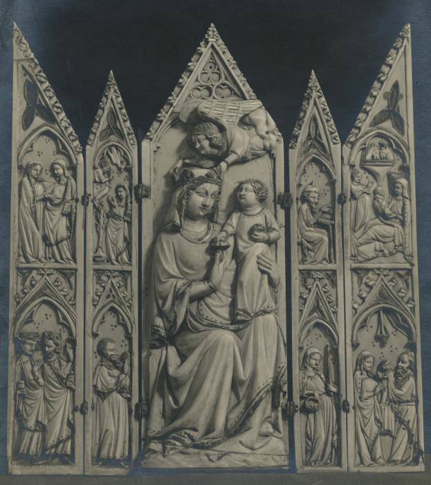 Gabled polyptych (tabernacle; frise d'arcatures) (Front)