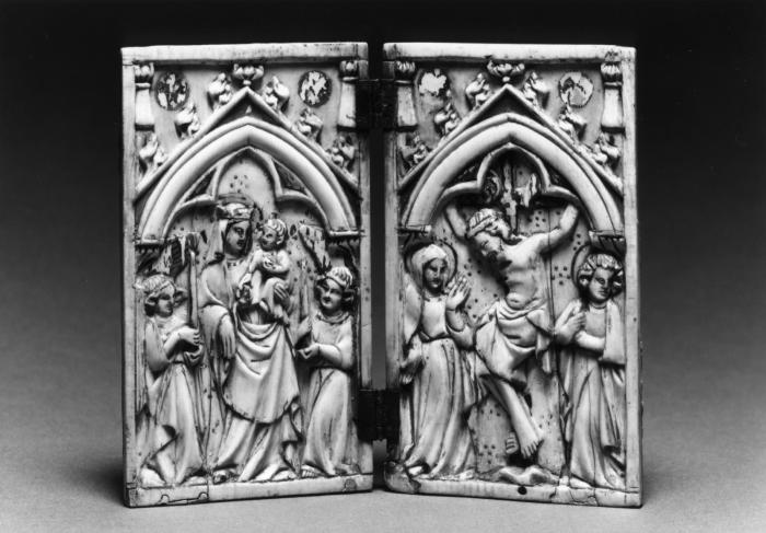 Diptych, 1 register, 1 arch across (plaquettes) (Front)