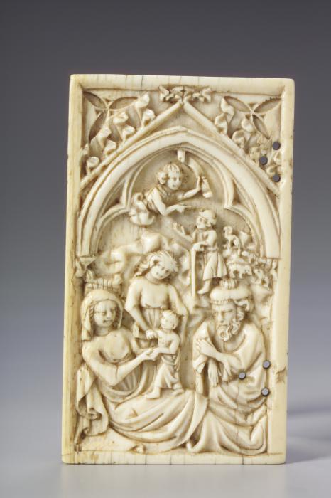 Writing tablet, 1 register, 1 arch across (plaquette; tablette à écrire); reused as a diptych wing (Front)