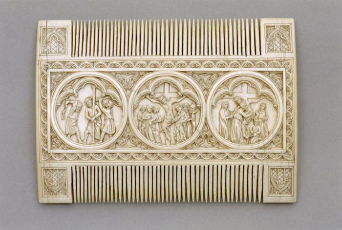 Liturgical comb, with medallions (peigne double) (Side 2)