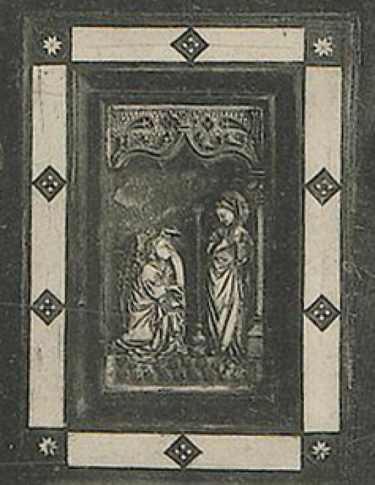 Openwork panel, 1 register, 1 ogee arch across (plaque ajourée; colonnettes) (Front)