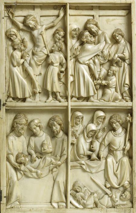 Diptych, 2 registers, 2 compartments across (Wing, right)
