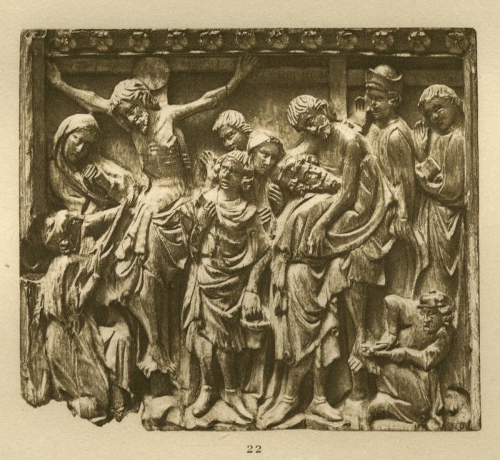 Panel (fragment of a diptych wing), 1 register, bands of rosettes (décor de roses) (Front)