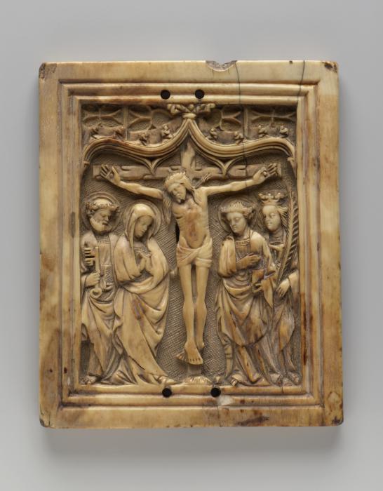 Pax, 1 register, 1 ogee arch across (plaquette; baiser de paix) (Front)