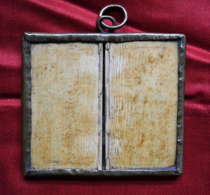 Writing tablets, 1 register, 1 full and 2 half arches across (frise d'arcatures; plaquettes; tablettes à écrire) (Back)