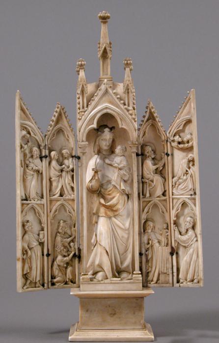 Gabled polyptych (tabernacle) (Front, open)