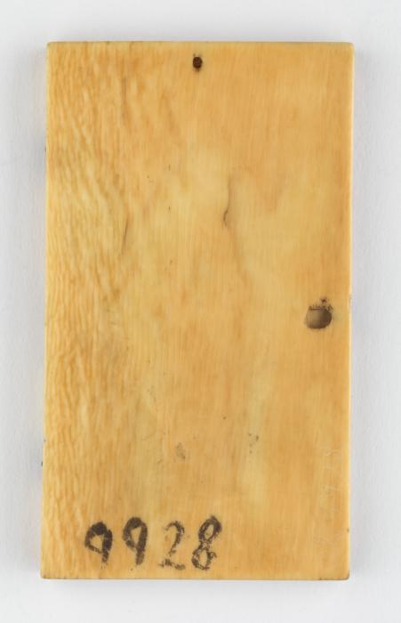Wing, left (fragment of a diptych), 1 register, 1 full and 2 half arches across (plaquette; frise d'arcatures) (Back)