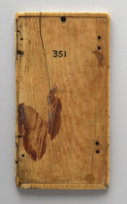 Writing tablet, 1 register, 3 arches (plaquette; frise d'arcatures; tablette à écrire) (Back)