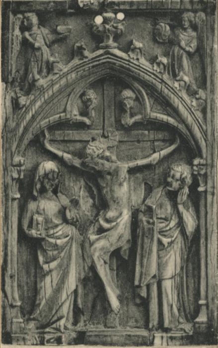 Wing, right (fragment of a diptych), 1 register, 1 arch across (plaquette; colonnettes) (Front)