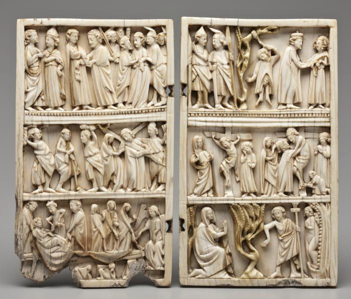 Wing, right (part of a diptych), 3 registers (Front)