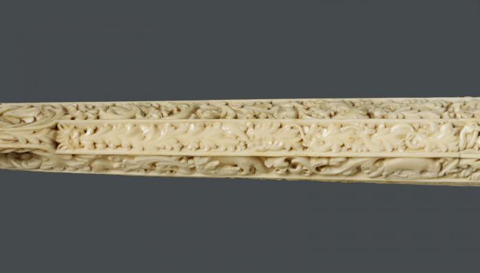 Hunting horn (oliphant) (Detail, top strip)