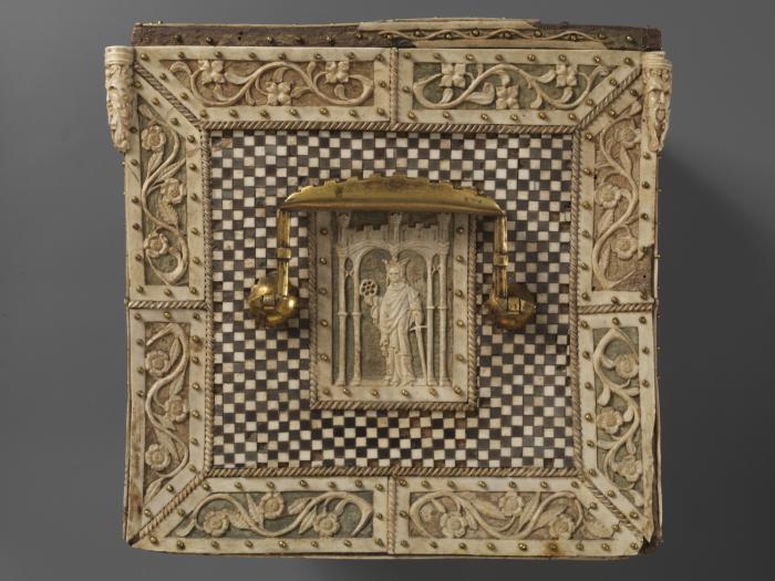 Casket with openwork panels (coffret; plaques ajourées) (End, right)