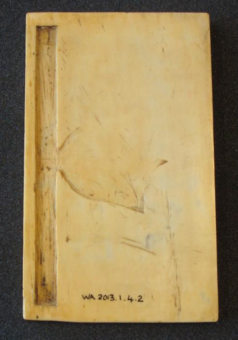 Weights and scale box, 2 registers, 6 arches across (boîte à poids et à balance; frise d'arcatures) (Back, WA2013.1.4.2)