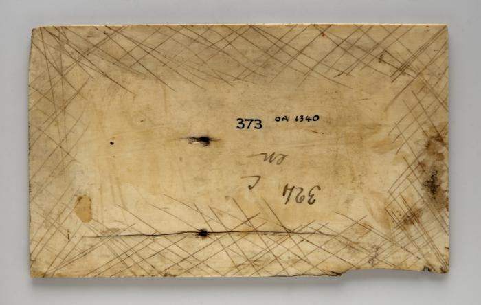 Panel, fragment of a casket (coffret), 1 register (Back)